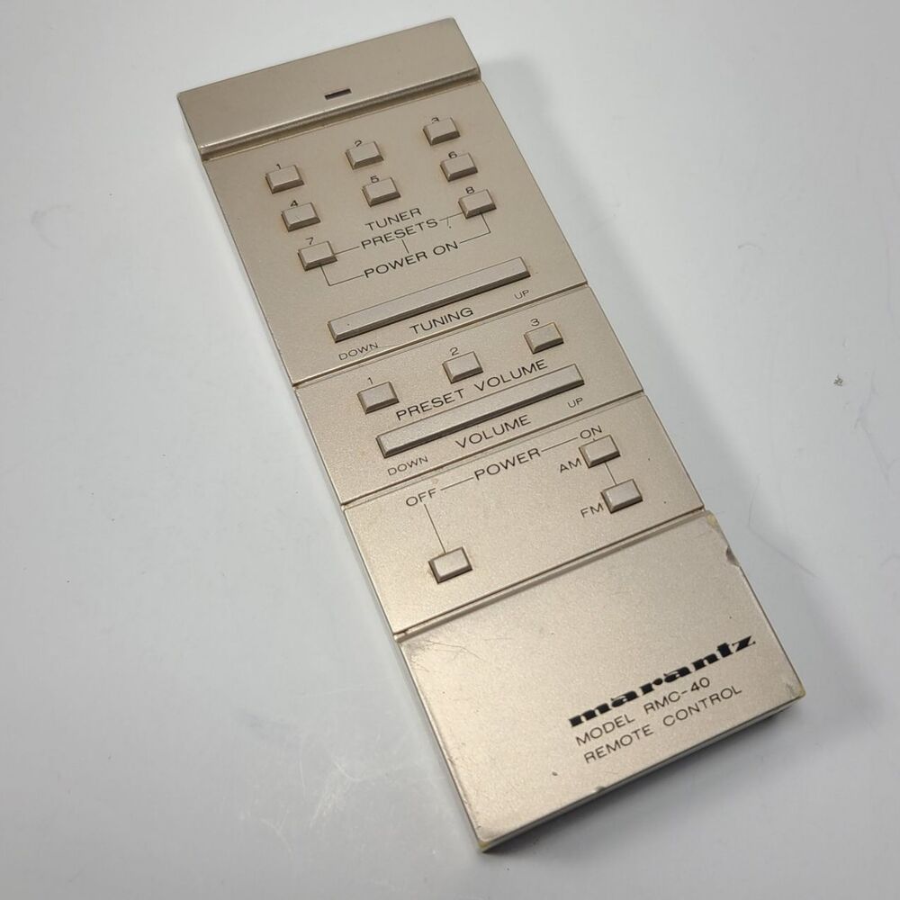 Genuine Marantz RMC-40 Remote Control Unit  Clean Battery Terminal Tested Vntage